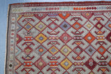 Old Anatolian Cicim Kilim Rug 5.5ftx8ft