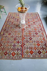 Old Anatolian Cicim Kilim Rug 5.5ftx8ft
