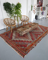 Old Anatolian Cicim Kilim Rug 6ftx9.5ft