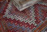 Old Anatolian Cicim Kilim Rug 6ftx9.5ft