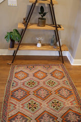 Vintage Mersin Mut Cicim Kilim 4.1x7.6ft