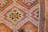 Vintage Mersin Mut Cicim Kilim 4.1x7.6ft