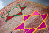 Old Kurdish Herki Runner 2.8ftx8.2ft