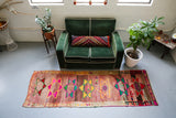 Old Kurdish Herki Runner 2.8ftx8.2ft