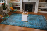 Vintage Over Dyed Isparta Rug 5.11x9.6ft