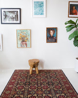 Vintage Turkish rug in a living room setting, pile rug, Turkish rug, vintage rug, portland, rug shop, bright colors, wild shaman, soft rug, bold color, Portland, Oregon, rug store, rug shop, local shop, antique rug