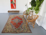 Vintage Ortakoy Aksaray Rug 4.10ftx8.5ft