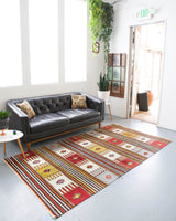 old rug, antique rug, earthy colors, faded colors, Turkish rug, vintage rug, flat weave, kilim rug, large area rug, square rug, Wild Shaman, Portland, Oregon, rug store, rug shop, local shop