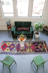 Old Kurdish Herki Runner 3.2ftx9.2ft