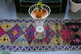 Old Kurdish Herki Runner 3.2ftx9.2ft