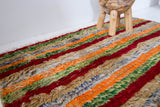 Vintage Turkish rug in a living room setting, pile rug, Turkish rug, vintage rug, portland, rug shop, bright colors, wild shaman, soft rug, bold color, Portland, Oregon, rug store, rug shop, local shop