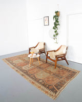 old rug, antique rug, earthy colors, faded colors, Turkish rug, vintage rug, flat weave, kilim rug, large area rug, square rug, Wild Shaman, Portland, Oregon, rug store, rug shop, local shop