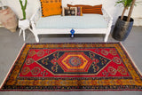 Vintage Kayseri Yahyali Rug 3.7ftx7ft