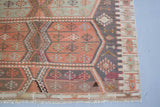 old rug, antique rug, earthy colors, faded colors, Turkish rug, vintage rug, flat weave, kilim rug, large area rug, square rug, Wild Shaman, Portland, Oregon, rug store, rug shop, local shop