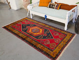 Vintage Kayseri Yahyali Rug 3.7ftx7ft