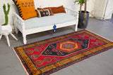Vintage Kayseri Yahyali Rug 3.7ftx7ft