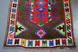 Old Kurdish Herki Runner 2.9ftx12.10ft