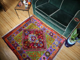 Vintage/Old Turgutlu Rug 3.9x4.9ft
