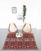 Turkish rug, vintage rug, flat weave, kilim rug, large area rug, square rug, Wild Shaman, Portland, Oregon, rug store, rug shop, local shop, bright colors, area rug, bold color