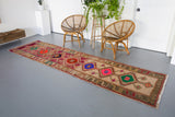 Old Kurdish Herki Runner 3ftx11.4ft