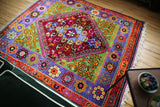 Vintage/Old Turgutlu Rug 3.9x4.9ft