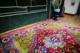 Vintage/Old Turgutlu Rug 3.9x4.9ft