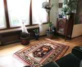 Old Turkish Milas Rug 4.1x5.11ft