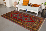 Vintage Kayseri Yahyali Rug 4.3ftx8.4ft