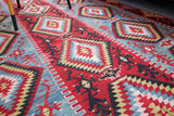 Turkish rug, vintage rug, flat weave, kilim rug, large area rug, square rug, Wild Shaman, Portland, Oregon, rug store, rug shop, local shop, bright colors, area rug, red rug, bold color