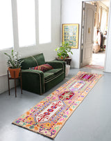Old Kurdish Herki Runner 2.6ftx11ft