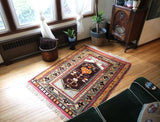 Old Turkish Milas Rug 4.1x5.11ft