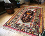 Old Turkish Milas Rug 4.1x5.11ft