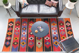 Turkish rug, vintage rug, flat weave, kilim rug, large area rug, square rug, Wild Shaman, Portland, Oregon, rug store, rug shop, local shop, bright colors, area rug, red rug, bold color