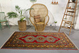 Vintage Kayseri Yahyali Rug 4.3ftx8.4ft