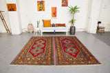 Vintage Kayseri Yahyali Rug 4.3ftx8.4ft