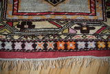 Old Turkish Milas Rug 4.1x5.11ft