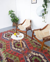 Turkish rug, vintage rug, flat weave, kilim rug, large area rug, square rug, Wild Shaman, Portland, Oregon, rug store, rug shop, local shop, bright colors, area rug, red rug, bold color