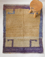 Vintage Turkish rug in living room setting, old rug, antique rug, pastel colors, faded colors, Turkish rug, vintage rug, soft rug, Portland, Oregon, rug store, rug shop, local shop