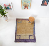 Vintage Turkish rug in living room setting, old rug, antique rug, pastel colors, faded colors, Turkish rug, vintage rug, soft rug, Portland, Oregon, rug store, rug shop, local shop