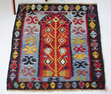 pile rug, Turkish rug, vintage rug, portland, rug shop, bright colors, wild shaman, area rug, red rug, mini rug, bold color, Portland, Oregon, rug store, rug shop, local shop, flat weave, kilim rug