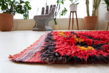 Vintage Turkish rug in a living room setting, pile rug, Turkish rug, vintage rug, portland, rug shop, bright colors, wild shaman, soft rug, bold color, Portland, Oregon, rug store, rug shop, local shop, shag rug, shaggy, plush