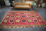 Vintage Sivas Sarkisla Kilim 7.5x11.8ft