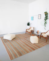 old rug, antique rug, earthy colors, faded colors, Turkish rug, vintage rug, flat weave, kilim rug, large area rug, square rug, Wild Shaman, Portland, Oregon, rug store, rug shop, local shop