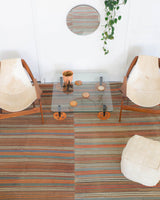 old rug, antique rug, earthy colors, faded colors, Turkish rug, vintage rug, flat weave, kilim rug, large area rug, square rug, Wild Shaman, Portland, Oregon, rug store, rug shop, local shop