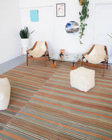 old rug, antique rug, earthy colors, faded colors, Turkish rug, vintage rug, flat weave, kilim rug, large area rug, square rug, Wild Shaman, Portland, Oregon, rug store, rug shop, local shop