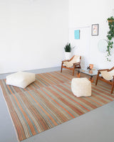 old rug, antique rug, earthy colors, faded colors, Turkish rug, vintage rug, flat weave, kilim rug, large area rug, square rug, Wild Shaman, Portland, Oregon, rug store, rug shop, local shop