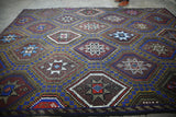 As is Vintage Mersin Mut Cicim Kilim 6.6x8.10ft