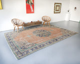 Vintage Turkish Isparta Rug 7.7ftx11.9ft