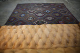 As is Vintage Mersin Mut Cicim Kilim 6.6x8.10ft