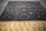 As is Vintage Mersin Mut Cicim Kilim 6.6x8.10ft